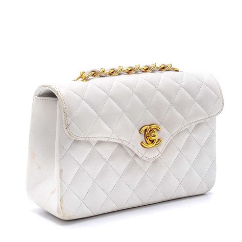 white channel bag|white chanel crossbody bag.